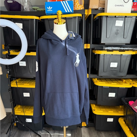 Polo Ralph Lauren Big Pony Fleece Pullover ‘Aviator Blue’ Men’s Size XXL - Picture 5 of 8